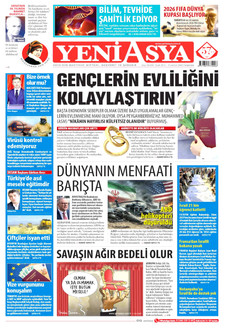 YENİ ASYA 11 Haziran 2026 gazete manşeti