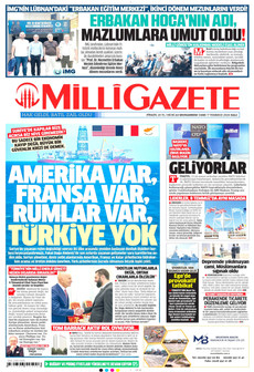 MİLLİ GAZETE 7 Temmuz 2026 gazete manşeti