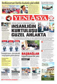 YENİ ASYA 7 Temmuz 2026 gazete manşeti