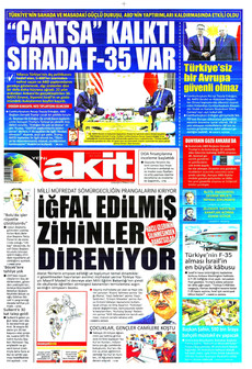 YENİ AKİT 8 Temmuz 2026 gazete manşeti