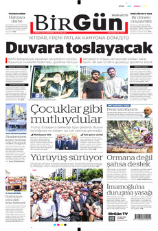 BİRGÜN 8 Temmuz 2026 gazete manşeti