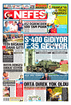 NEFES 11 Temmuz 2026 gazete manşeti