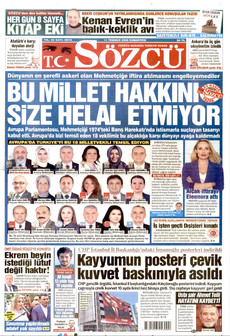 SÖZCÜ 11 Temmuz 2026 gazete manşeti