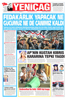 YENİÇAĞ 11 Temmuz 2026 gazete manşeti