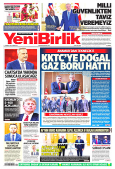 YENİBİRLİK 11 Temmuz 2026 gazete manşeti