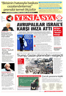 YENİ ASYA 18 Temmuz 2026 gazete manşeti