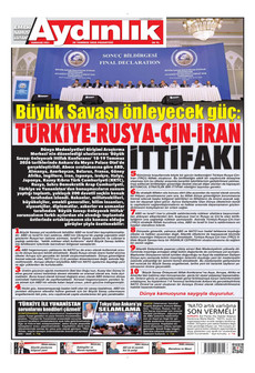 AYDINLIK GAZETESİ 20 Temmuz 2026 gazete manşeti