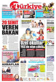 TÜRKİYE GAZETESİ 22 Temmuz 2026 gazete manşeti