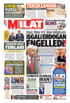 MİLAT 22 Temmuz 2026 gazete manşeti