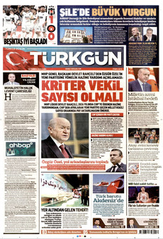 TÜRKGÜN 24 Temmuz 2026 gazete manşeti