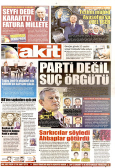 YENİ AKİT 24 Temmuz 2026 gazete manşeti