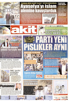 YENİ AKİT 25 Temmuz 2026 gazete manşeti