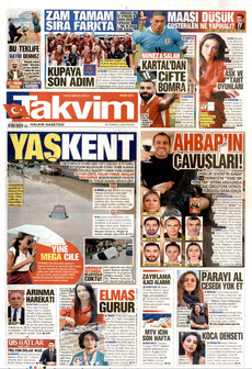 TAKVİM 26 Temmuz 2026 gazete manşeti