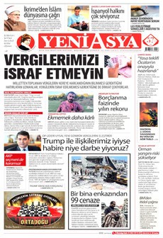 YENİ ASYA 29 Temmuz 2026 gazete manşeti