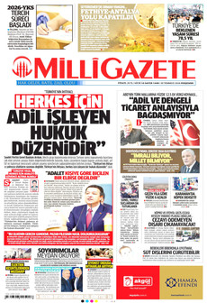 MİLLİ GAZETE 30 Temmuz 2026 gazete manşeti