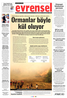 EVRENSEL 31 Temmuz 2026 gazete manşeti