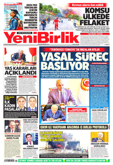 YENİBİRLİK 5 Ağustos 2026 gazete manşeti