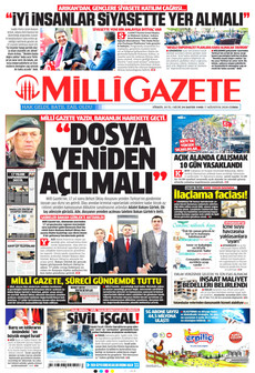 MİLLİ GAZETE 7 Ağustos 2026 gazete manşeti