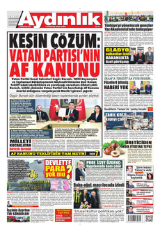 AYDINLIK GAZETESİ 7 Ağustos 2026 gazete manşeti