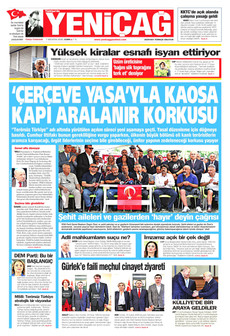 YENİÇAĞ 7 Ağustos 2026 gazete manşeti