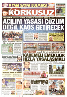 KORKUSUZ 7 Ağustos 2026 gazete manşeti