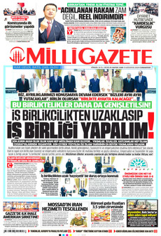 MİLLİ GAZETE 8 Ağustos 2026 gazete manşeti