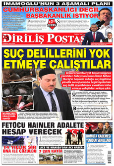 DİRİLİŞ POSTASI 16 Ağustos 2026 gazete manşeti