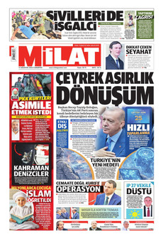 MİLAT 15 Ağustos 2026 gazete manşeti