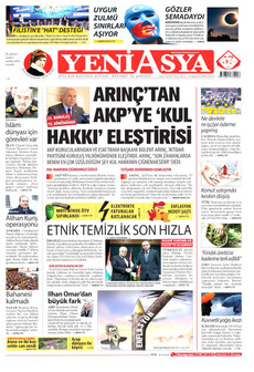 YENİ ASYA 14 Ağustos 2026 gazete manşeti