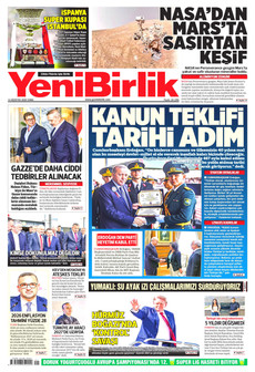YENİBİRLİK 14 Ağustos 2026 gazete manşeti