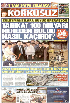 KORKUSUZ 14 Ağustos 2026 gazete manşeti