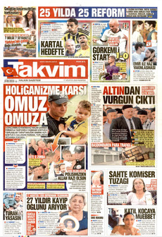 TAKVİM 17 Ağustos 2026 Gazete Manşeti Küçük