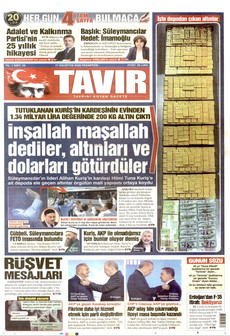 TAVIR GAZETESİ 17 Ağustos 2026 Gazete Manşeti Küçük