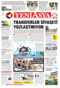 YENİ ASYA 18 Ağustos 2026 gazete manşeti