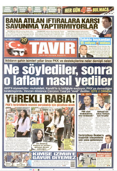 TAVIR GAZETESİ 19 Ağustos 2026 Gazete Manşeti Küçük