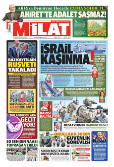MİLAT 21 Ağustos 2026 gazete manşeti