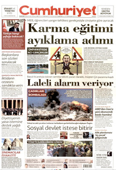 CUMHURİYET 24 Ağustos 2026 gazete manşeti