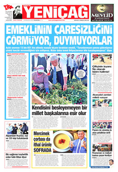 YENİÇAĞ 24 Ağustos 2026 gazete manşeti
