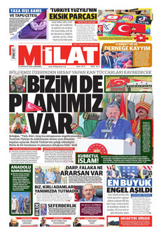 MİLAT 26 Ağustos 2026 Gazete Manşeti Küçük