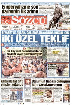 SÖZCÜ 26 Ağustos 2026 gazete manşeti