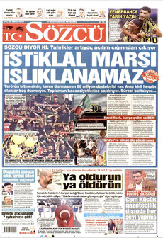 SÖZCÜ 27 Ağustos 2026 gazete manşeti