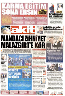 YENİ AKİT 27 Ağustos 2026 gazete manşeti