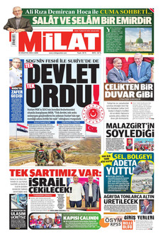 MİLAT 28 Ağustos 2026 gazete manşeti