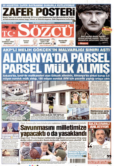 SÖZCÜ 29 Ağustos 2026 Gazete Manşeti Küçük
