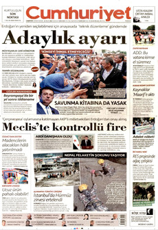 CUMHURİYET 29 Ağustos 2026 Gazete Manşeti Küçük