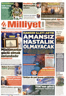 MİLLİYET 29 Ağustos 2026 Gazete Manşeti Küçük