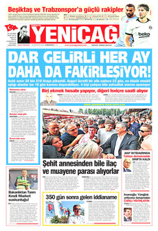 YENİÇAĞ 29 Ağustos 2026 gazete manşeti
