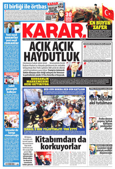 KARAR 30 Ağustos 2026 gazete manşeti