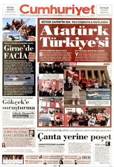 CUMHURİYET 31 Ağustos 2026 gazete manşeti