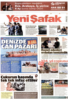 YENİ ŞAFAK 31 Ağustos 2026 gazete manşeti
